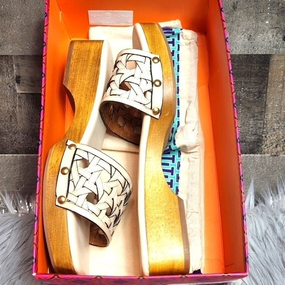 Host Post 🎉 New Tory Burch BASKET-WEAVE CLOG - Picture 11 of 13